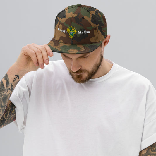 Papaya Mafia Cammo Snapback Hat